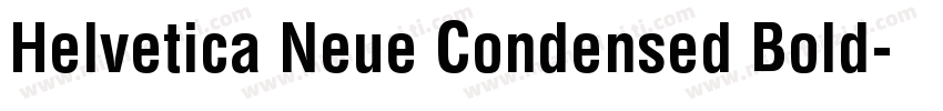 Helvetica Neue Condensed Bold字体转换
